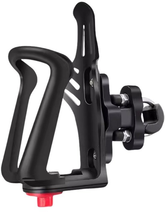 Bidonhouder voor de fiets - bidonhouder - bidonhouder fiets - Fietsaccessoires - Draaibare bidonhouder - Bidonhouder voor de fiets - Zwart/Rood - Nylon/Roestvrij staal