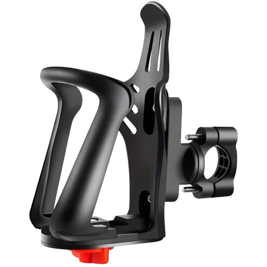 Bidonhouder voor fiets of motorfiets - Geschikt voor bidons met een diameter van 50-75 mm - Maximale inhoud van 500 ml - Geschikt voor mountainbikes, e-bikes en kinderwagens - Kan op het frame of stuur worden gemonteerd