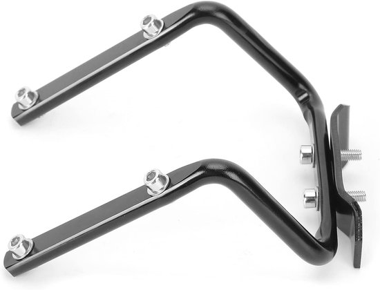 Bidonhouder Zadel - Fietsaccessoire - Dubbele Fles Houden - Lichtgewicht Aluminium - 15.5x14.5x5.2cm - Zwart