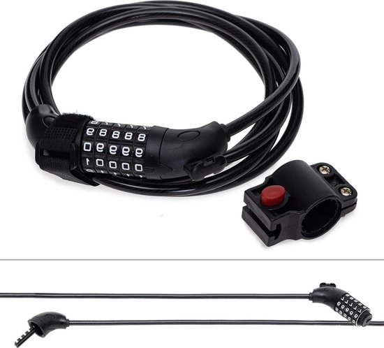 Bike Trailer Kabelslot 25 m x 8 mm fietsslot - Beveilig je Fietskar met dit Slot van Bike