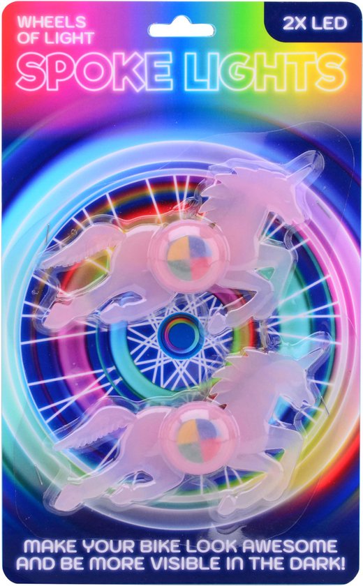 Bikefun Unicorn led spaakverlichting 2 stuks paard multi color van Bikefun