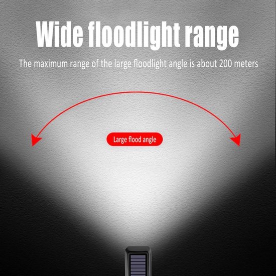 BikerVibes - Fietsverlichting USB Oplaadbaar – Voorlamp Fiets - Zaklamp - Solar – Voorlicht – LED - Waterdicht - Fietslampje - 250 Lumen - Zwart/rood