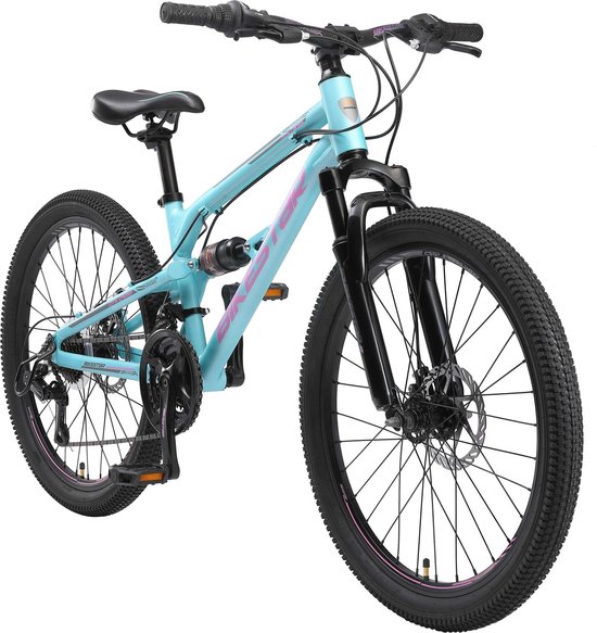 Bikestar 24 inch Alu MTB Fully, 21 speed, blauw van Bikestar