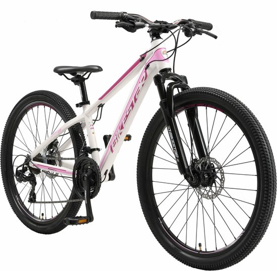Bikestar 26 inch, 21 speed hardtail Sport MTB, wit / roze van Merkloos
