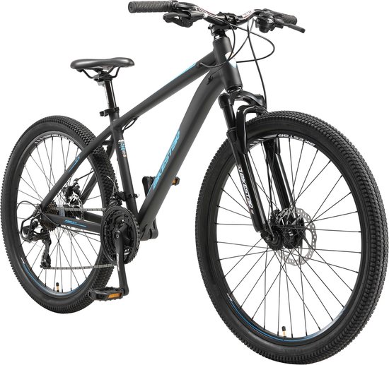 Bikestar 26 inch, 21 speed hardtail Sport MTB, zwart / blauw van Merkloos