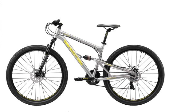 Bikestar 29 inch Alu MTB Fully, 21 speed, grijs van Merkloos
