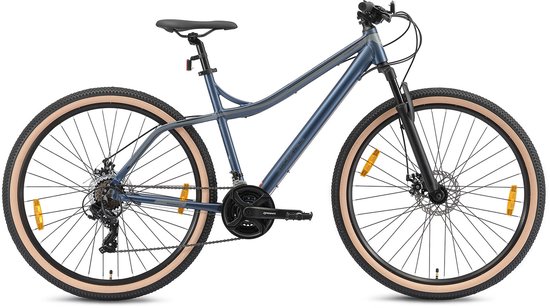 Bikestar 29 inch Hardtail Alu MTB, 21 speed, blauw / grijs van Bikestar