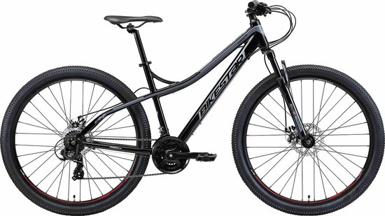 Bikestar 29 inch Hardtail Alu MTB, 21 speed,  zwart / grijs