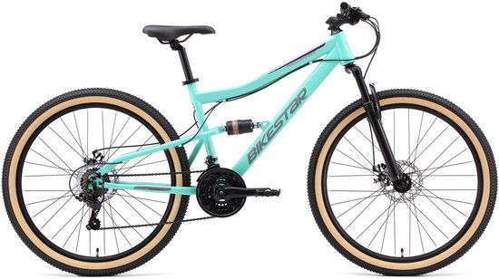 Bikestar Fully MTB Alu 27.5 Inch 21 Speed Mintgroen