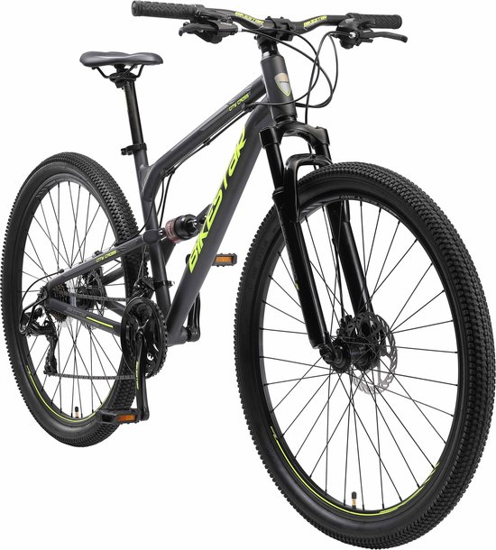 Bikestar Fully MTB Alu 29 Inch 21 Speed zwart/goud van Merkloos