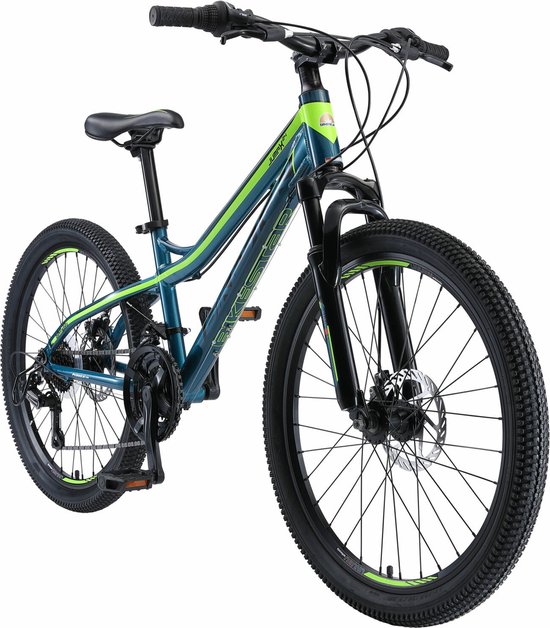 Bikestar hardtail MTB 21speed 24inch blauw/rood van Bikestar