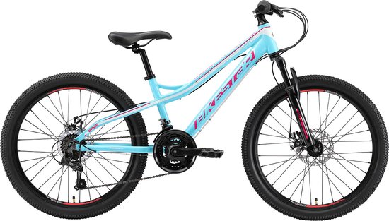 Bikestar hardtail MTB 21speed 24inch turquoise/wit