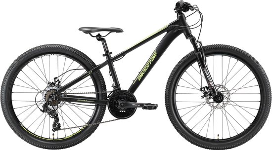 Bikestar Hardtail MTB Alu Sport S 26 Inch 21 Speed zwart/geel
