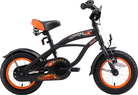 Bikestar kinderfiets Cruiser 12 inch zwart van Bikestar
