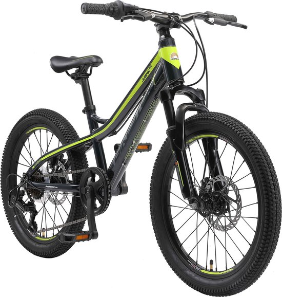 Bikestar kinderfiets MTB 7speed 20inch zwart/groen van Bikestar