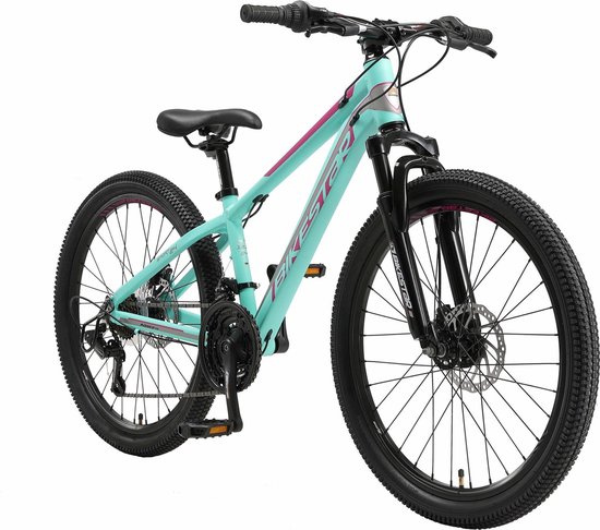 Bikestar MTB Sport 21speed 24inch mint/roze van Bikestar