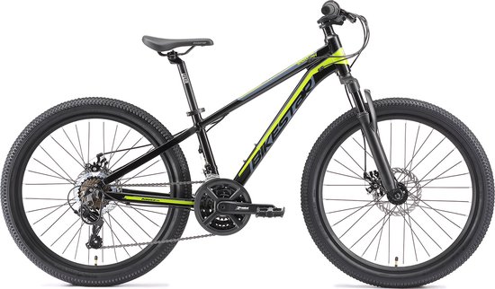 Bikestar MTB Sport 21speed 24inch zwart/geel van Merkloos