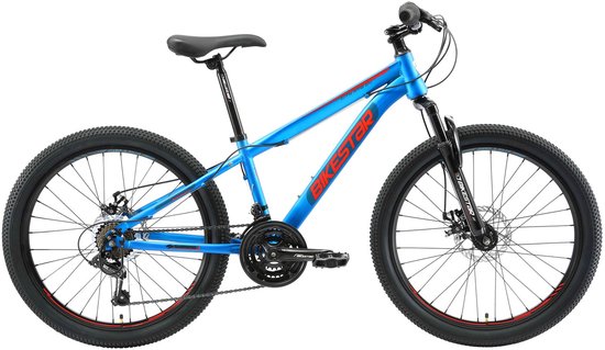 Bikestar MTB staal 21speed 24inch blauw van Bikestar