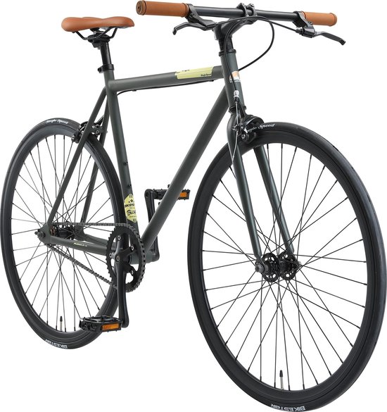 Bikestar Singlespeed 28 inch retro wielrenfiets, antraciet / beige van Bikestar