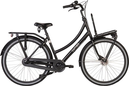 Bimas Transporter A3.3 Lady 28 inch - damesfiets - 3 versnellingen - mat zwart