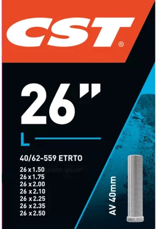 Binnenband CST AV40 26 x 1.50-2.50 / 40/62-559 van Merkloos