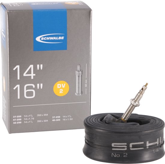 Binnenband Schwalbe DV2 14 / 32/47-288/305 - 32mm ventiel van Schwalbe
