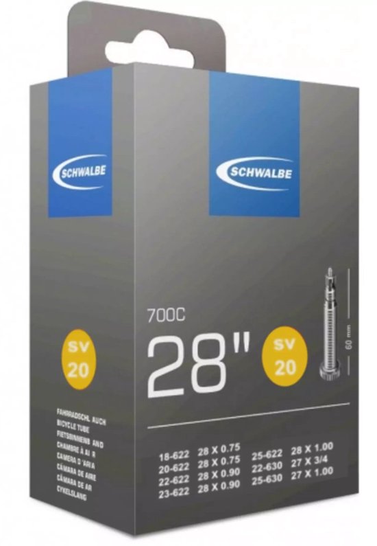 Binnenband Schwalbe Extra Light SV20 28 / 18/25-622/630 - 60mm ventiel van Merkloos