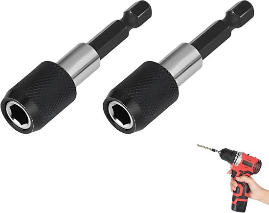 Bithouders 1/4’’ (60 mm) snelwissel magnetische bithouders accuschroevendraaier magnetische bithouder voor Makita Metabo Bosch en Dewalt set van magnetische bithouders