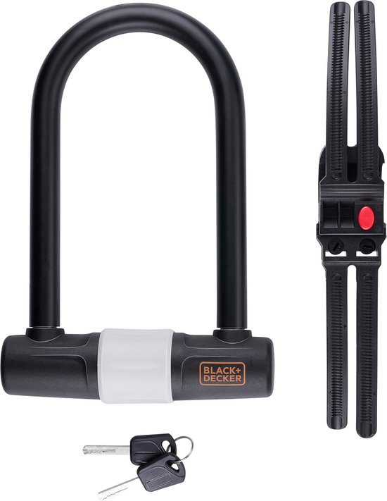 BLACK+DECKER Beugelslot - Fietsslot/ Scooterslot/ Motorslot - ⌀ 14 x 25 CM - 3 Reservesleutels van BLACK+DECKER
