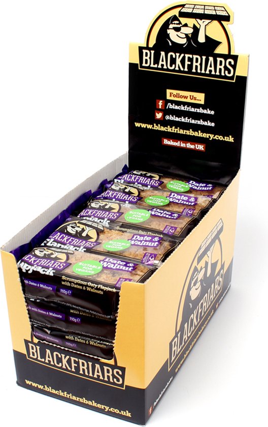 Blackfriars Flapjacks (25x110g) Date & Walnut - Repen - Energie repen