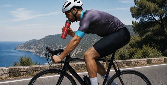 BlenderBottle® | HALEX BIKE | 650 ml | ROOD | Spinning bidon | OGEN OP DE WEG EN NIET NAAR DE WOLKEN! | BPA-en-Phthalate-vrij | Bidon