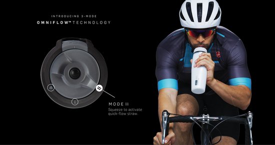 BlenderBottle® Hydration Halex Sports Bidon 650 ml – WIT | Lekvrij | BPA-vrij | Sportfles voor Fiets, Sportschool & Outdoor