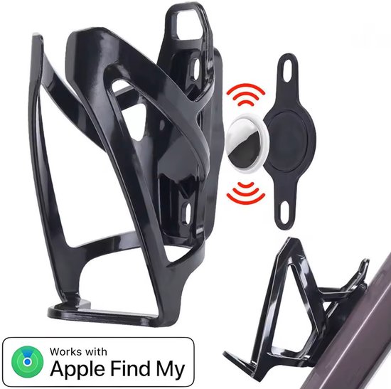 BlueTime - Bidonhouder - Inclusief Tag! - Gps Tracker Fiets - Gps Fiets - Volgsysteem Fiets - Bikefinder- Volgsysteem - Anti Diefstal - Fiets anti diefstal - Compatibel met Apple Find My van BlueTime