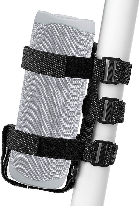 Bluetooth-luidsprekerbandjes - Fietshendel-luidsprekerbandjes - Bidonhouder voor mountainbike - Verstelbare bidonhouder - Draagbare fietsluidsprekerhouder - Verstelbaar waterdicht klittenband - Zwart