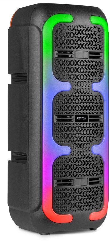 Bluetooth speaker - Fenton Track310 - Muziek box - Met microfoon - Lichteffecten - Oplaadbare accu van Fenton