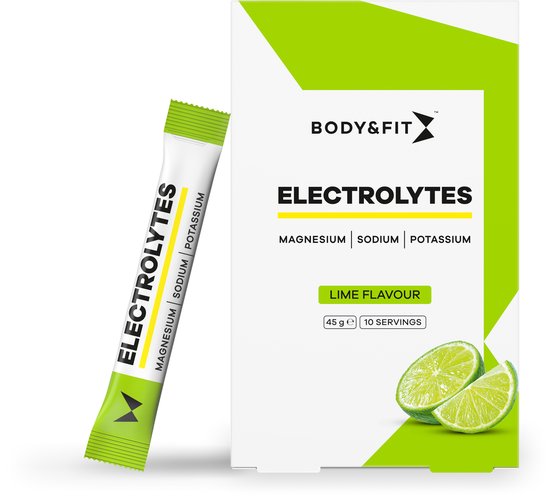 Body & Fit Electrolytes - Elektrolyten Poeder - Elektrolyten Drink - Lime - 45 gram (10 sticks)