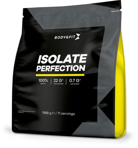 Body & Fit Isolaat Perfection - Whey Protein - Eiwitpoeder - Proteine Poeder - Whey Isolate - Eiwitshakes - 2000 gram (71 shakes) - Strawberry Sensation