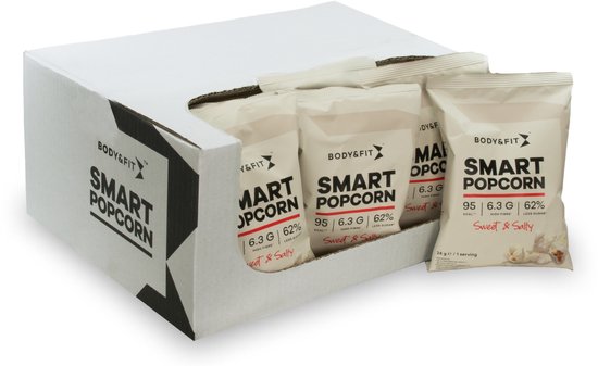 Body & Fit Smart Popcorn - Sweet & Salty - 20 stuks van Merkloos