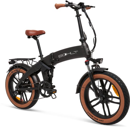 BOHLT F20 - elektrische vouwfiets - zwart met bruin van Bohlt