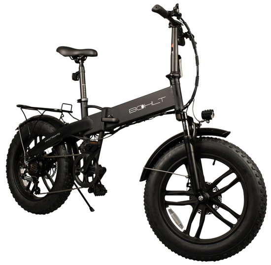 Bohlt FATTWENTY Elektrische Vouwfiets - 25km/h - 6 versnellingen - Actieradius van +/- 40 km - Zwart van Merkloos