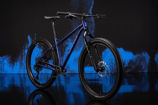Bombtrack - Beyond+ Mountainbike - Plus Tire Bikepacking MTB - 29+ Offroad Adventure Fiets - Stalen Hardtail - WTB 3.0” Banden - Trail & Touring Ready - Mat Blauw - Maat L (51 cm) van Merkloos