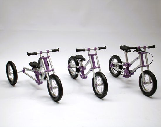 bonob 1TO3 - Evolutieve 3-in-1 kinderfiets - Paars - Van 1 tot 5 jaar
