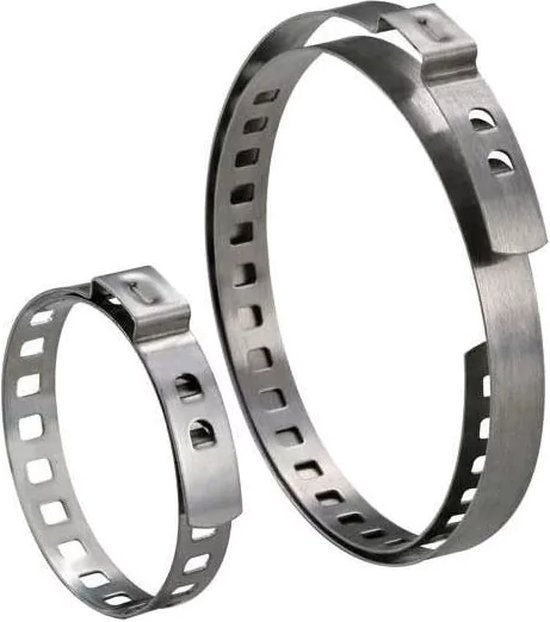 BOOTGUN Voorgerolde Klemband RVS – Klein 19-40mm – Voor Universele & Flexibele Ashoezen van BOO