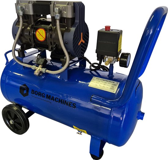 Borg Low Noise olie vrije Compressor 50 liter - 8 BAR