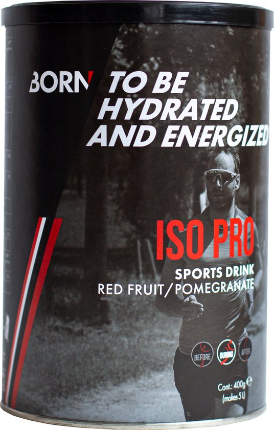 Born - Iso Pro - 400 gr - Isotonic - Isostar - Sportdrink - Red fruit / Pomegranate van Born