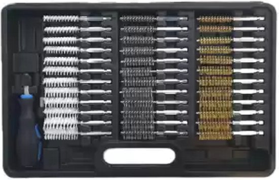 Borstel set- 36-Delig- Geschikt voor reinigen van verstuivergaten, schroefdraad, etc.-Weber Tools van Weber Tools