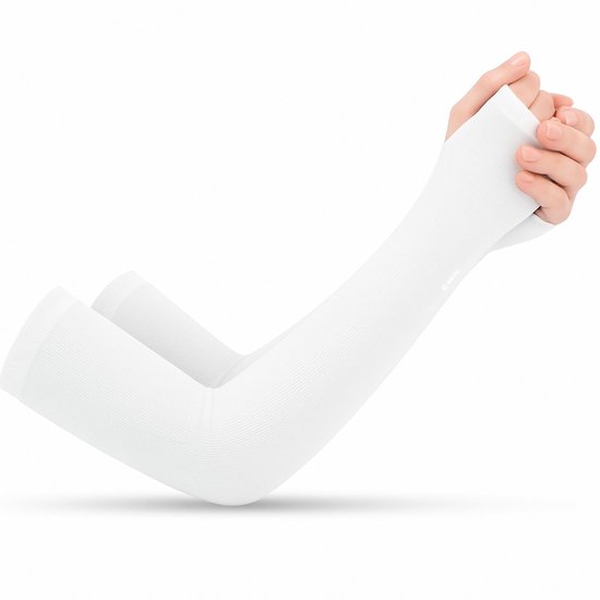 BOTC Arm Sleeve - Compressie Arm Mouwen - UV - Zonbescherming - werende mouwen - Wit van BOTC