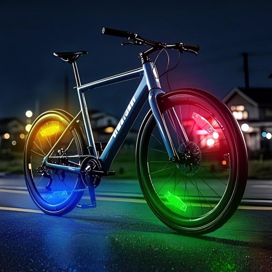 BOTC Spaakverlichting Fiets - Fiets reflecterende bladen - 7 Kleuren - Fietslamp USB Oplaadbaar - Spaakverlichting met bewegingssensor - 1 Stuk