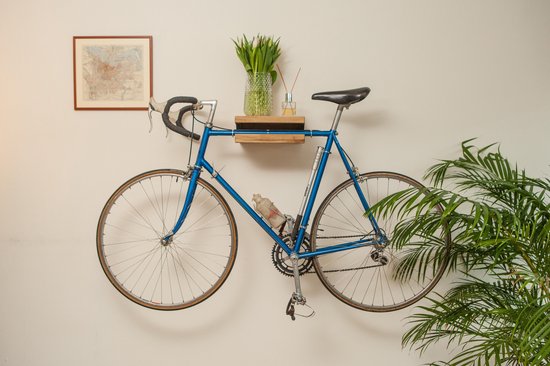 BOTL Amsterdam #1 - 100% EIK - Natuurlijke Olie - Fiets ophangsysteem - Muurbeugel fiets - Fietsbeugel - fiets ophangbeugel - Fietshanger - Fiets hanger muur - fiets ophang systeem - Fiets muurhaak - Fiets hanger - Fiets ophangen - Muurbevestiging van BOTL Amsterdam