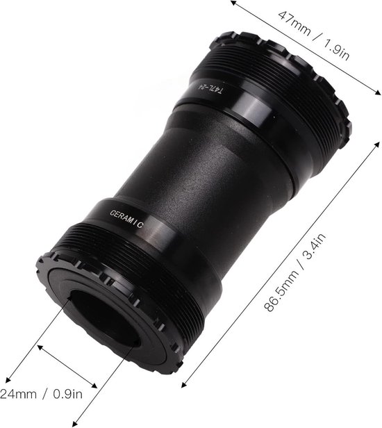 Bottom Bracket 24mm voor Fietsen met Keramische Lagers, Perfect voor Mountainbiken en Racefietsen